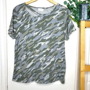 T. La for anthropologie camo tee